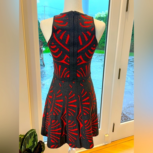 Parker Knit Dress - Grey & Red Size Small - Picture 7 of 9